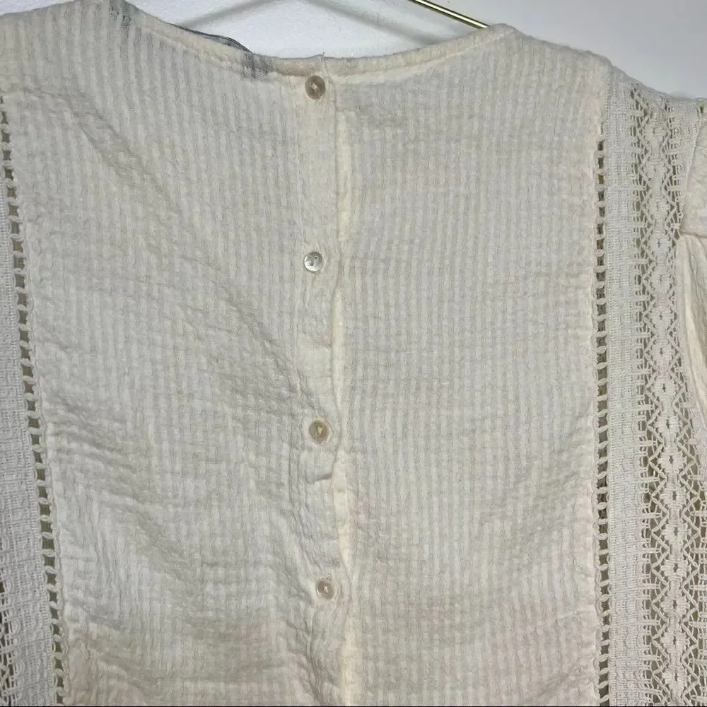 Zara Crotchet Lace Crop Blouse
